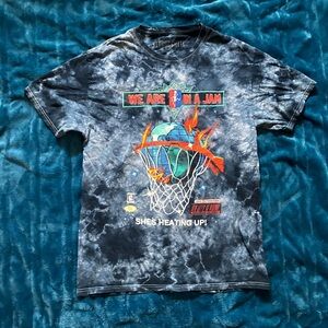 Samborghini Blue Tie-Dye Graphic Tee